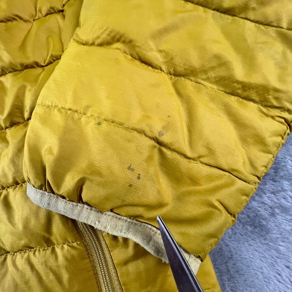 Patagonia Men's Down Sweater Jacket Yellow Fleece Lined Puffer Coat Size S Ski - Picture 5 of 16